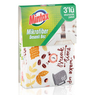 Mintax Mikrofiber Desenli Bez 3'lü